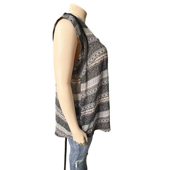 Black Rainn Boho Style Sleeveless Top Size 3X in Multi-color - Picture 4 of 11